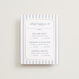 Foil-Pressed Multi-Event RSVP Cards
