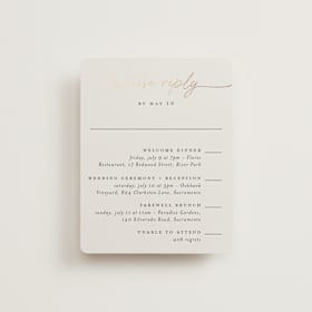 Foil-Pressed Multi-Event RSVP Cards