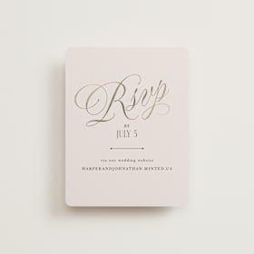 Foil-Pressed RSVP Online Enclosure Cards