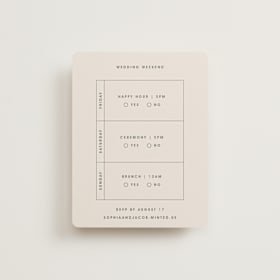 Multi-Event RSVP Cards
