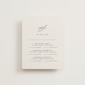 Multi-Event RSVP Cards