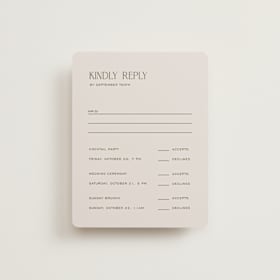 Multi-Event RSVP Cards