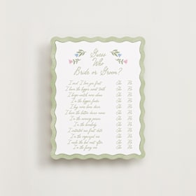 Bridal Shower Insert Cards