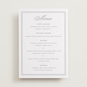Letterpress Menu