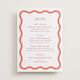 Letterpress Menu
