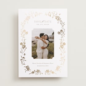 Foil-Pressed Save The Date Cards