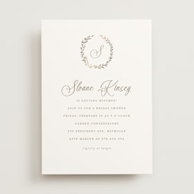 Foil-Pressed Bridal Shower Invitations