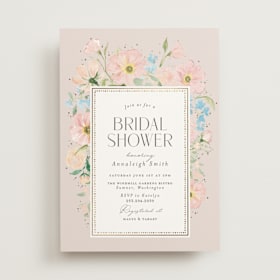 Foil-Pressed Bridal Shower Invitations