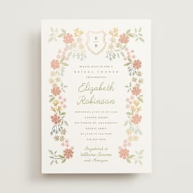 Foil-Pressed Bridal Shower Invitations