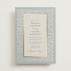 Foil-Pressed Bridal Shower Invitations