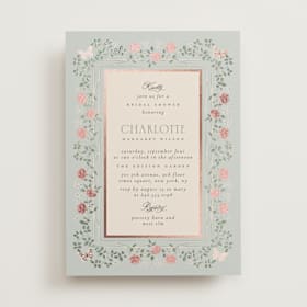 Foil-Pressed Bridal Shower Invitations
