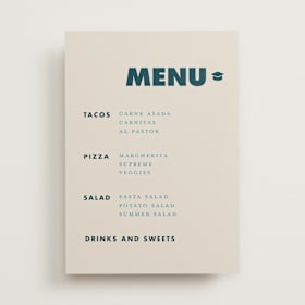 Graduation Menu Signs