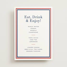 Graduation Menu Signs