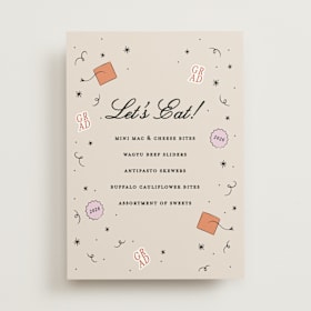 Graduation Menu Signs