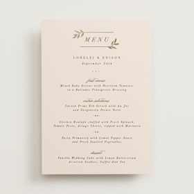 Foil-Pressed Menus
