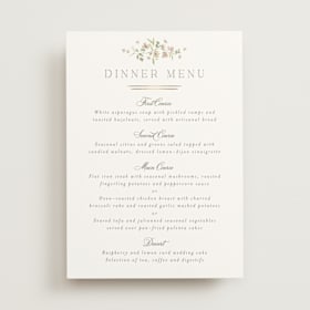 Foil-Pressed Menus