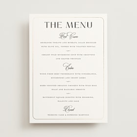 Foil-Pressed Menus