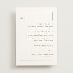 Foil-Pressed Menus