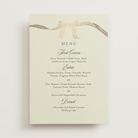 Foil-Pressed Menus