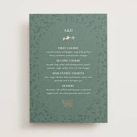 Foil-Pressed Menus