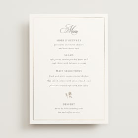 Foil-Pressed Menus