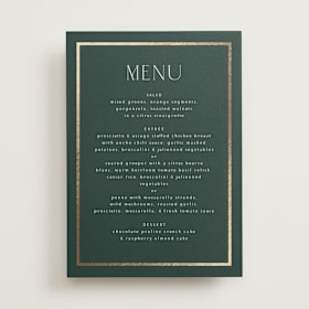 Foil-Pressed Menus