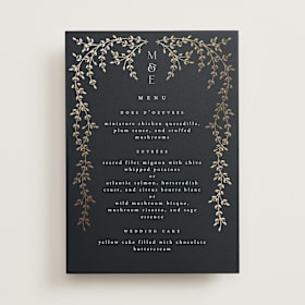 Foil-Pressed Menus