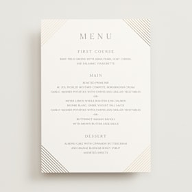 Foil-Pressed Menus