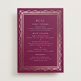 Foil-Pressed Menus
