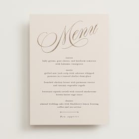Foil-Pressed Menus