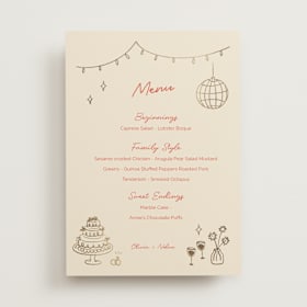 Foil-Pressed Menus