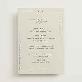 Foil-Pressed Menus