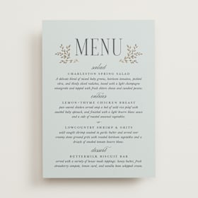 Foil-Pressed Menus