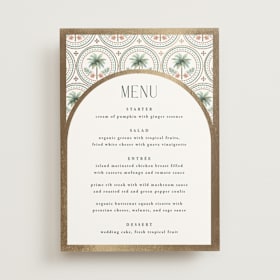 Foil-Pressed Menus