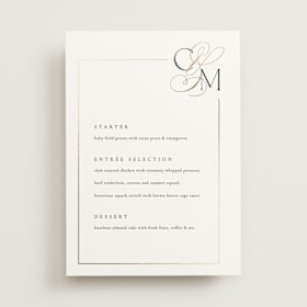 Foil-Pressed Menus