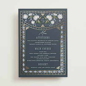 Foil-Pressed Menus