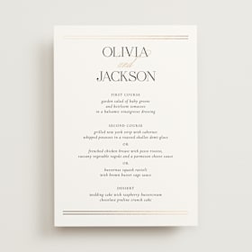 Foil-Pressed Menus