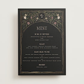 Foil-Pressed Menus