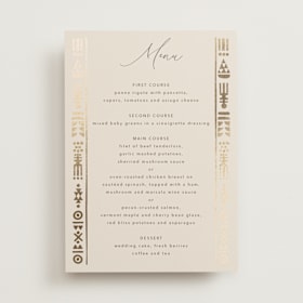 Foil-Pressed Menus