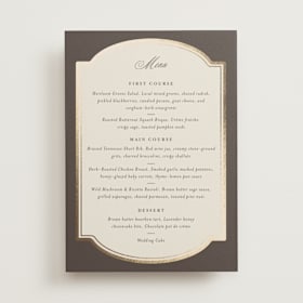 Foil-Pressed Menus