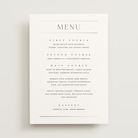 Foil-Pressed Menus