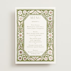 Foil-Pressed Menus