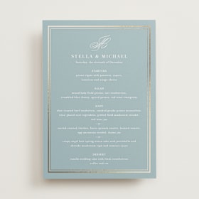 Foil-Pressed Menus