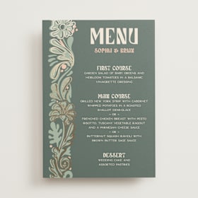 Foil-Pressed Menus