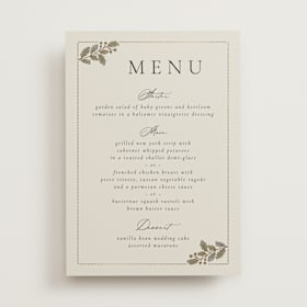 Foil-Pressed Menus