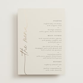 Foil-Pressed Menus