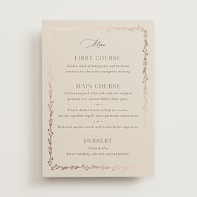 Foil-Pressed Menus