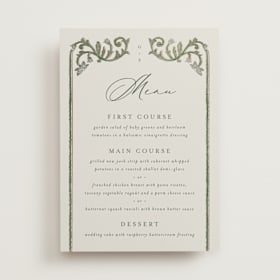 Foil-Pressed Menus
