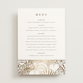 Foil-Pressed Menus