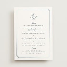 Foil-Pressed Menus
